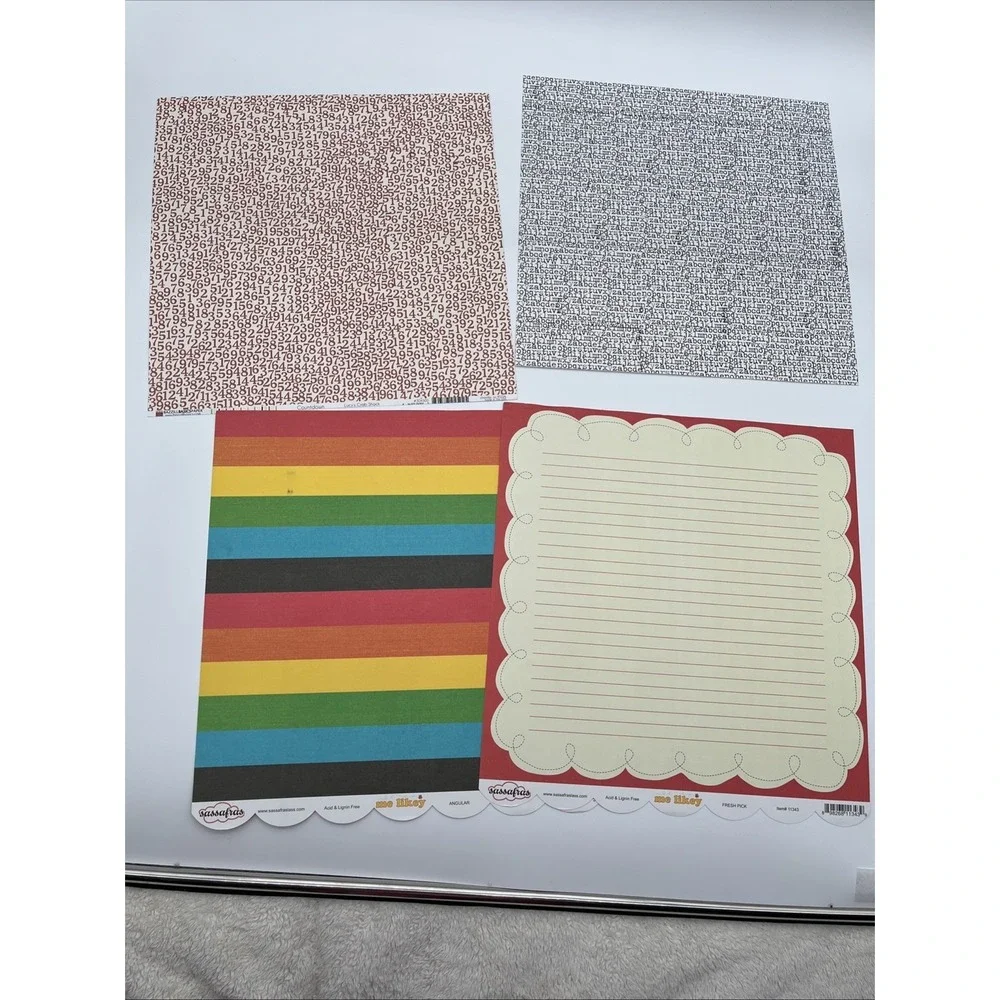 12x12 School Scrapbook Paper Lot Pink Paislee Bella Blvd Simple Stories